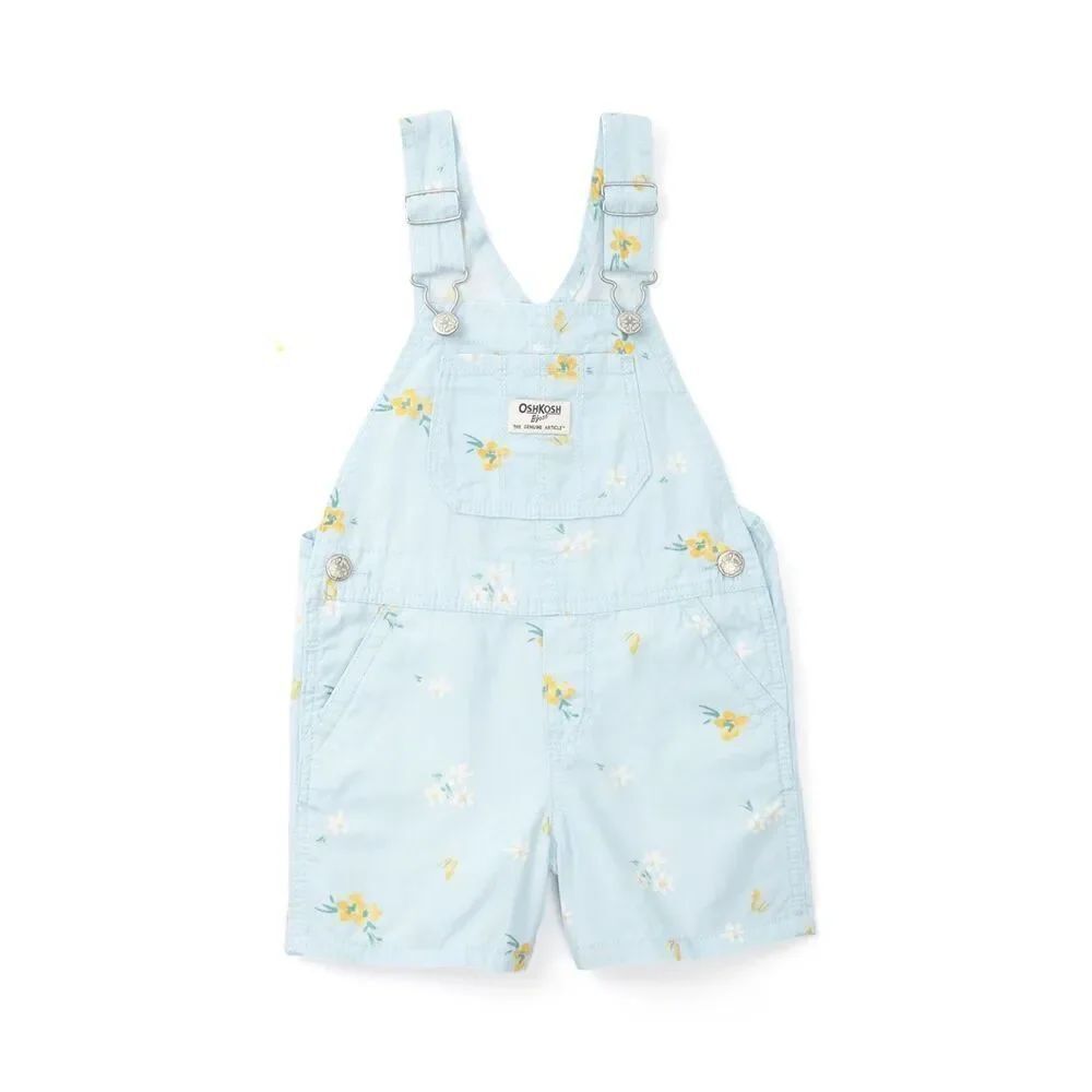 ✨OshKosh B'gosh® Toddler Girls Green Floral  Sz 4T Shortall✨